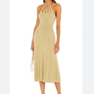 CULT GAIA Dawn Knit Dress Khaki size xs